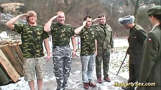 military bukkake orgy